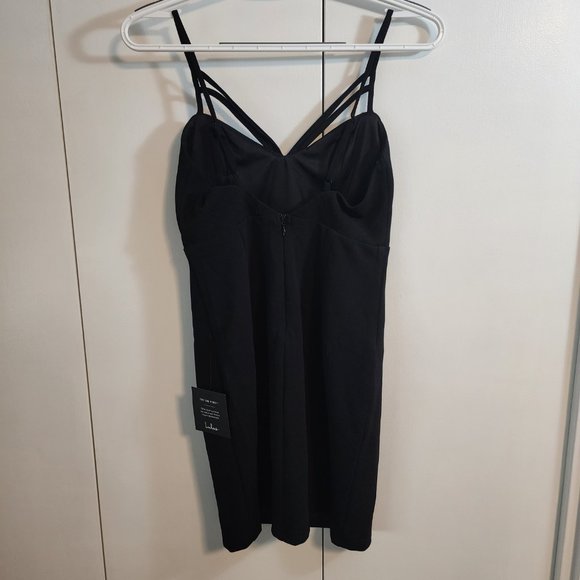 NWT LuLu's Black Strappy Bodycon Sheath Mini Cocktail/Homecoming Dress | Size S - Picture 6 of 11